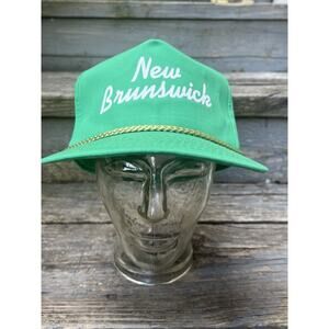 VTG New Brunswick NJ Green Souvenir Snapback Hat One Size Headline Headwear